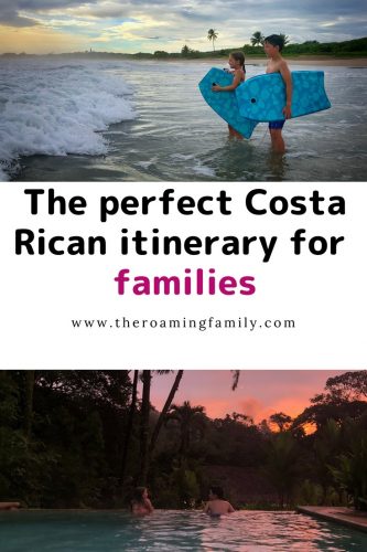 A family friendly Costa Rican itinerary. The perfect itinerary for a family going to the beach and the jungle!